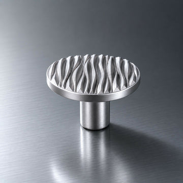 Bouton de meuble VINTAGE ROND, Finition aluminium chrome mat