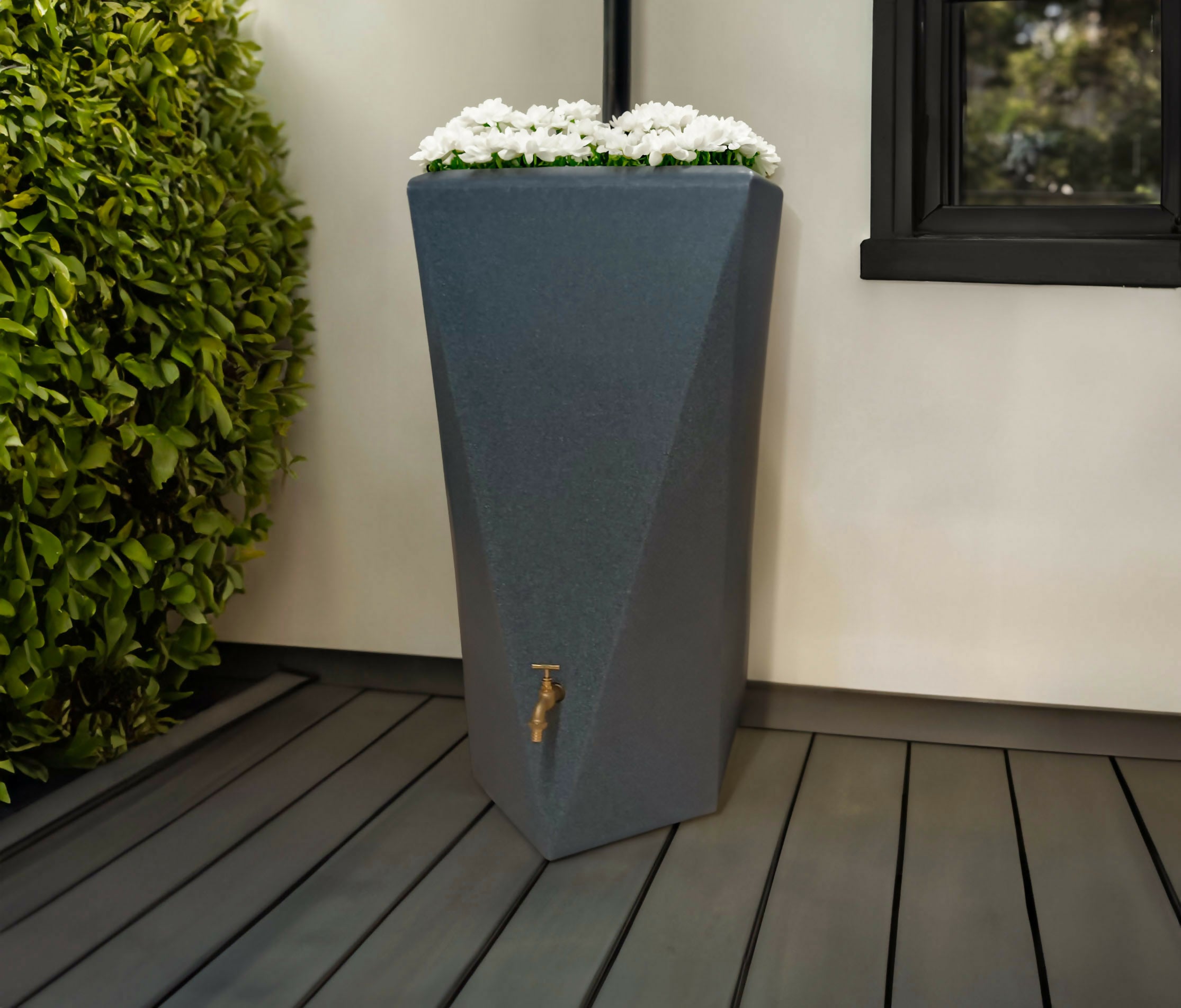 Prestige water  berlin granit noir  100l  récupérateur d'eau de pluie
