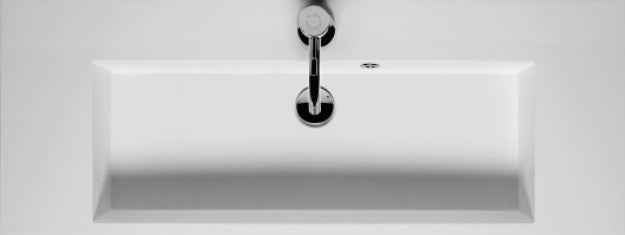 Lavabo riho eifel en céramique 100x38 h 10 cm - Clicktofournisseur.com