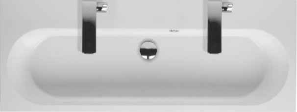 Lavabo riho eifel en céramique 100x38 h 10 cm - Clicktofournisseur.com