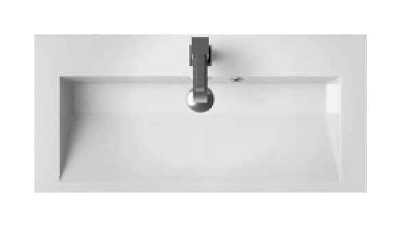 Lavabo riho eifel en céramique 80x38 h 3 cm - Clicktofournisseur.com