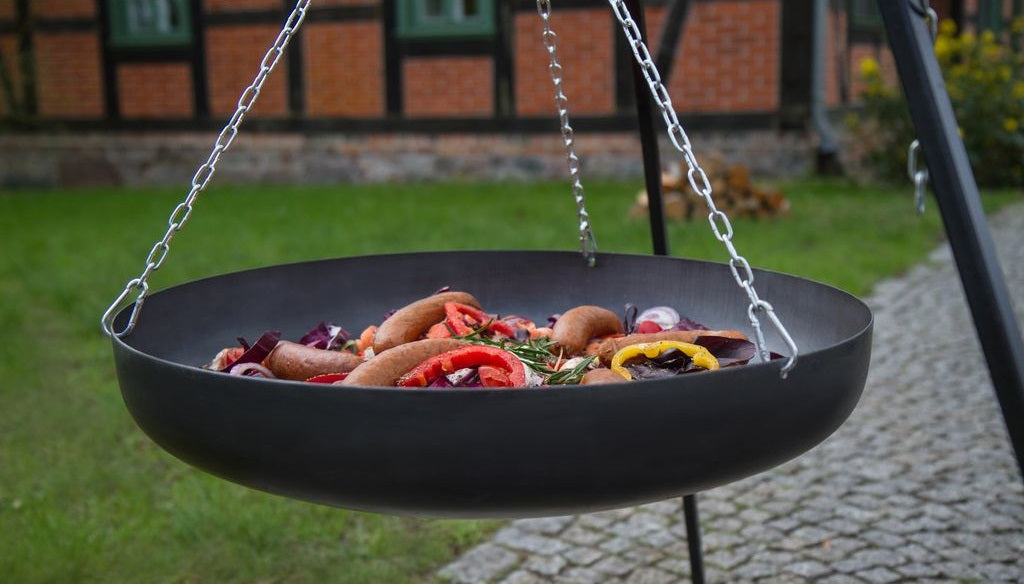 Le wok rond ø 60 cm spécial feu de camp pour brasero. - Clicktofournisseur.com