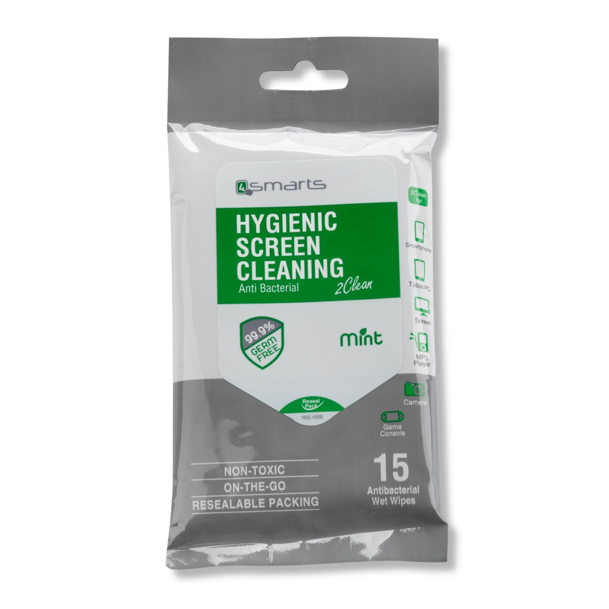 Lingette nettoyante désinfectant antibactérien antimicrobien pour ecran de smartphone par 15 pièces - Clicktofournisseur.com