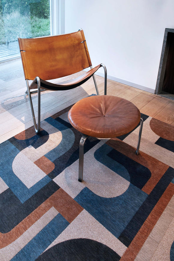 Tapis de salon et chambre tissé plat MODULE
