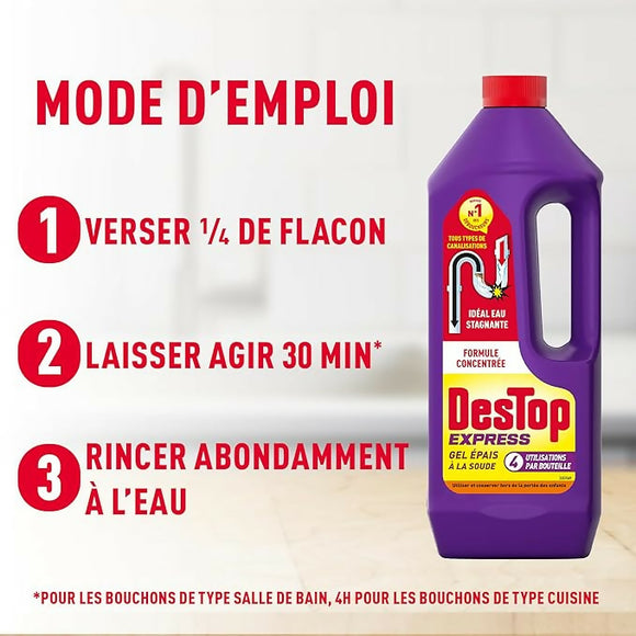 Destop express gel epais a la soude