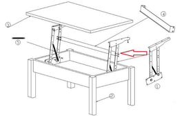 Mécanisme de plateau relevable " le grand" - Clicktofournisseur.com