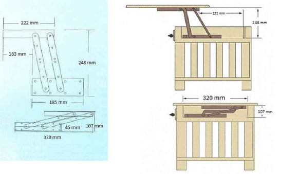 Mécanisme de plateau relevable "le petit" - Clicktofournisseur.com