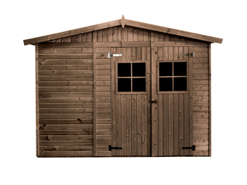 Abri de jardin en bois traité autoclave ep19mm surface utile 829m² 300x294x220 int007/ineksa