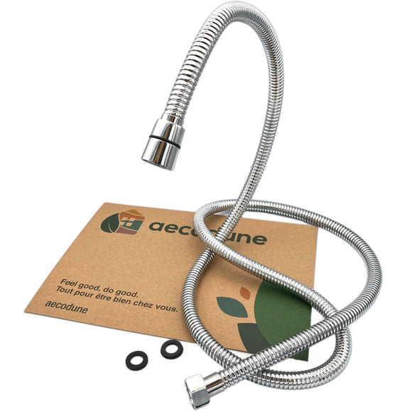 Aecodune tuyau douche 15 m premium - acier inoxidable et laiton
