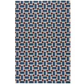 Tapis de salon moderne tissé plat CLINTON