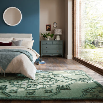 Tapis de salon, chambre et couloir pure laine vintage KAREM - 0