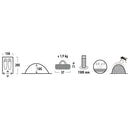 High Peak Monodome Blue, Grey Dome/Igloo tent 10159-5