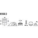 High Peak Nevada 3.0 Climate Protection 80 Grey Dome/Igloo tent