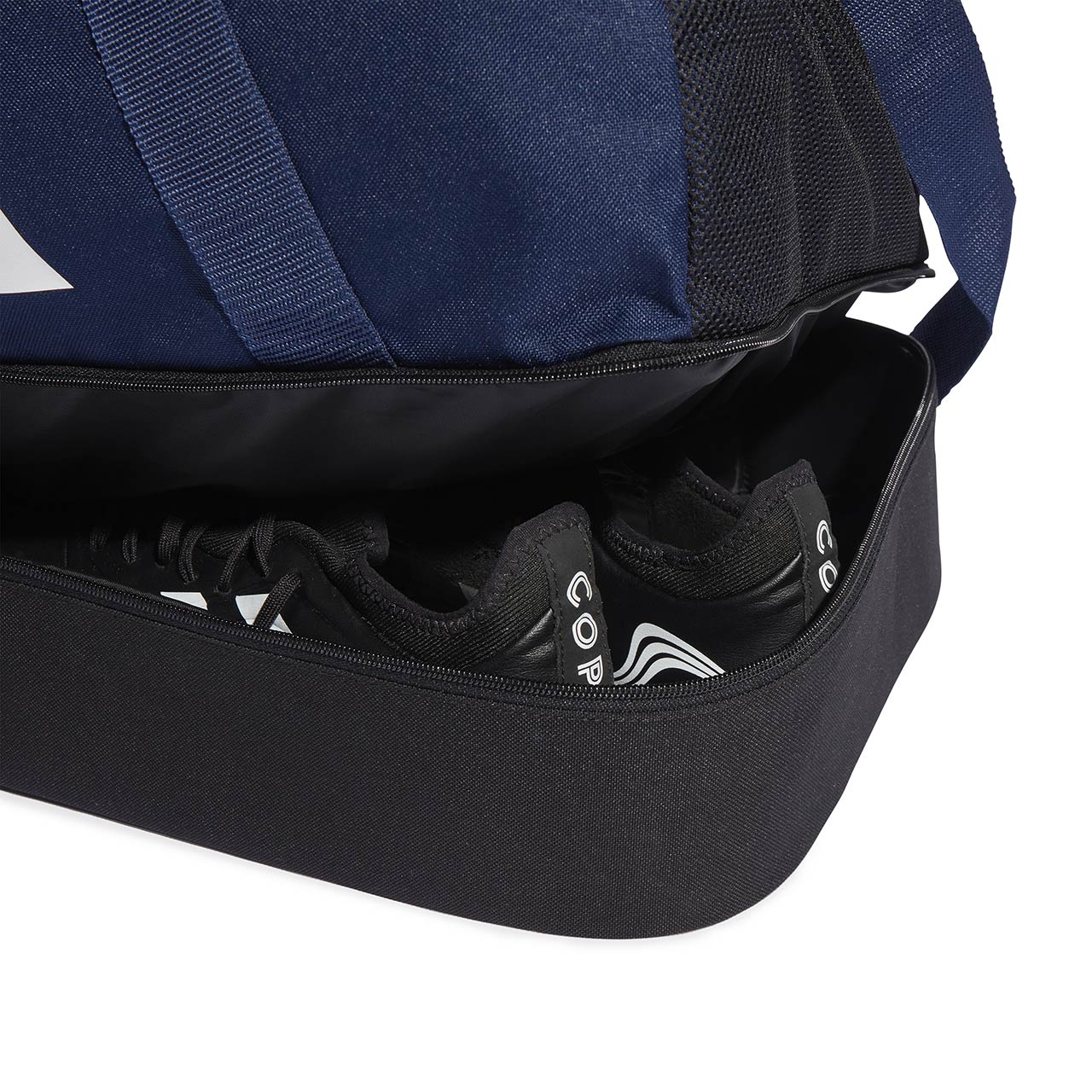 Sac de sport adidas tiro league petit modèle bleu marine ib8649