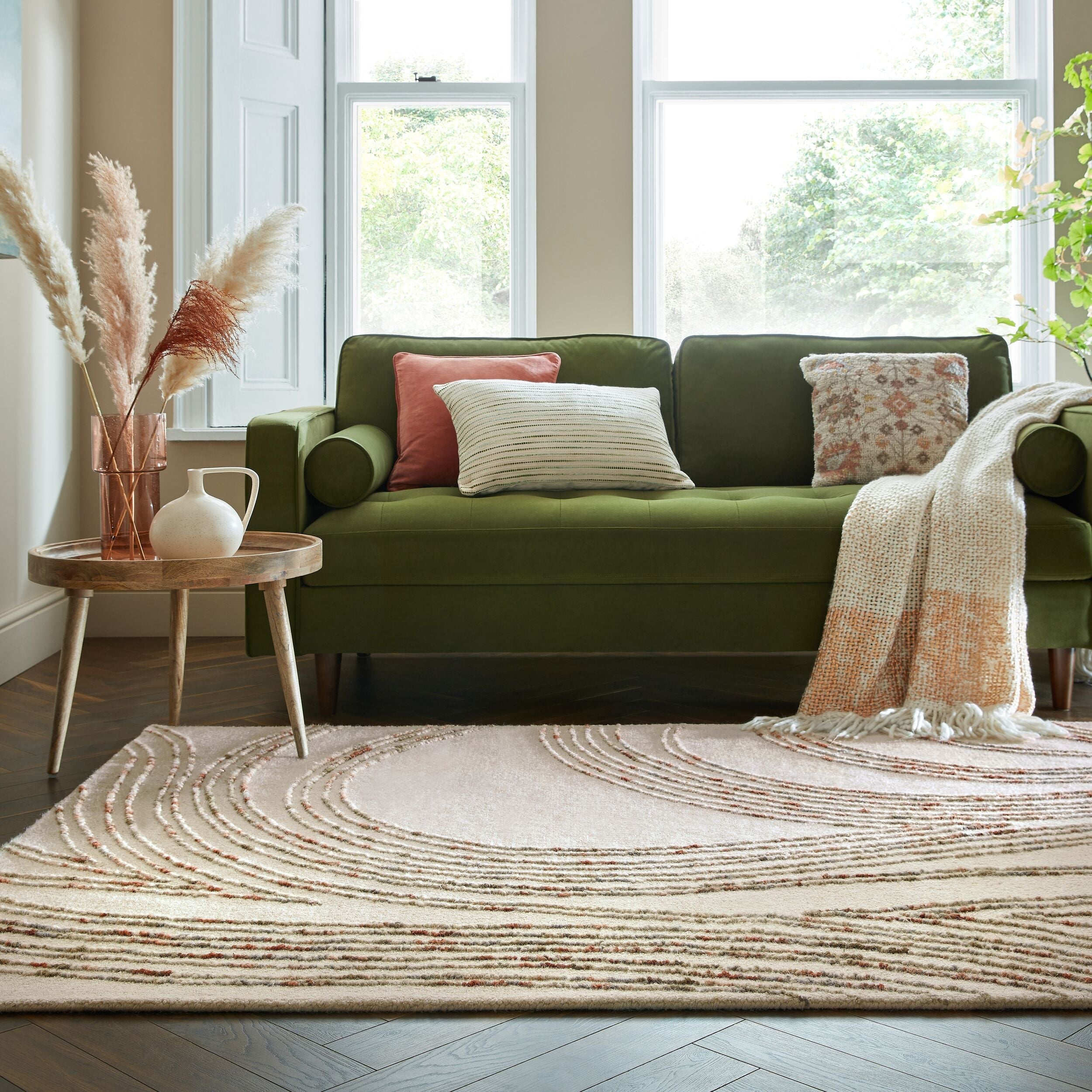 Tapis de salon en laine whirl