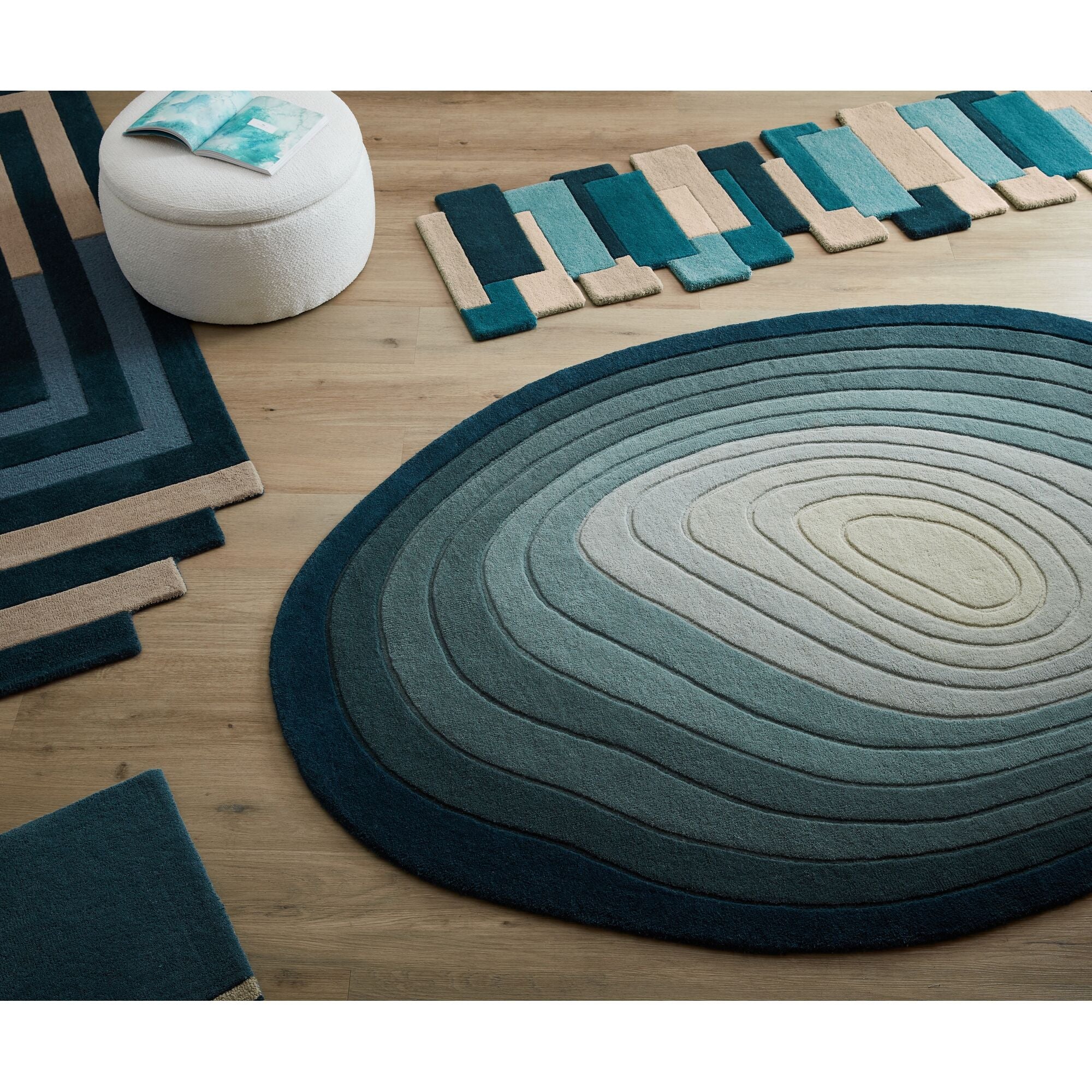 Tapis moderne en laine shadow