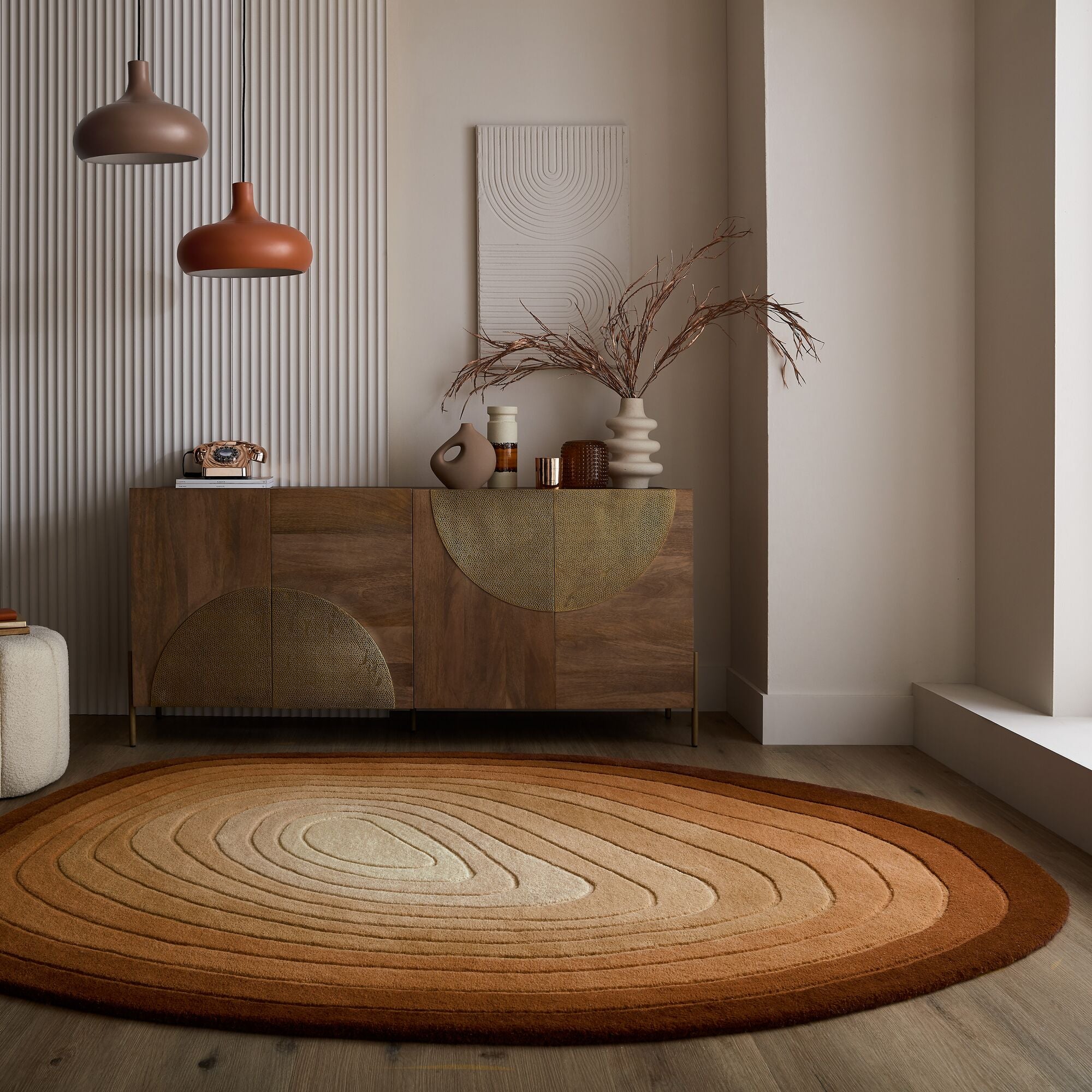 Tapis moderne en laine shadow