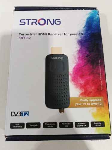 Clé HDMI DVB-T2 Full HD Strong SRT82 - Compatible avec le récepteur TV Hevc265 - Retour client Ecost