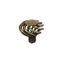 Bouton de meuble TORSADE ROND, Finition acier patiné vieilli