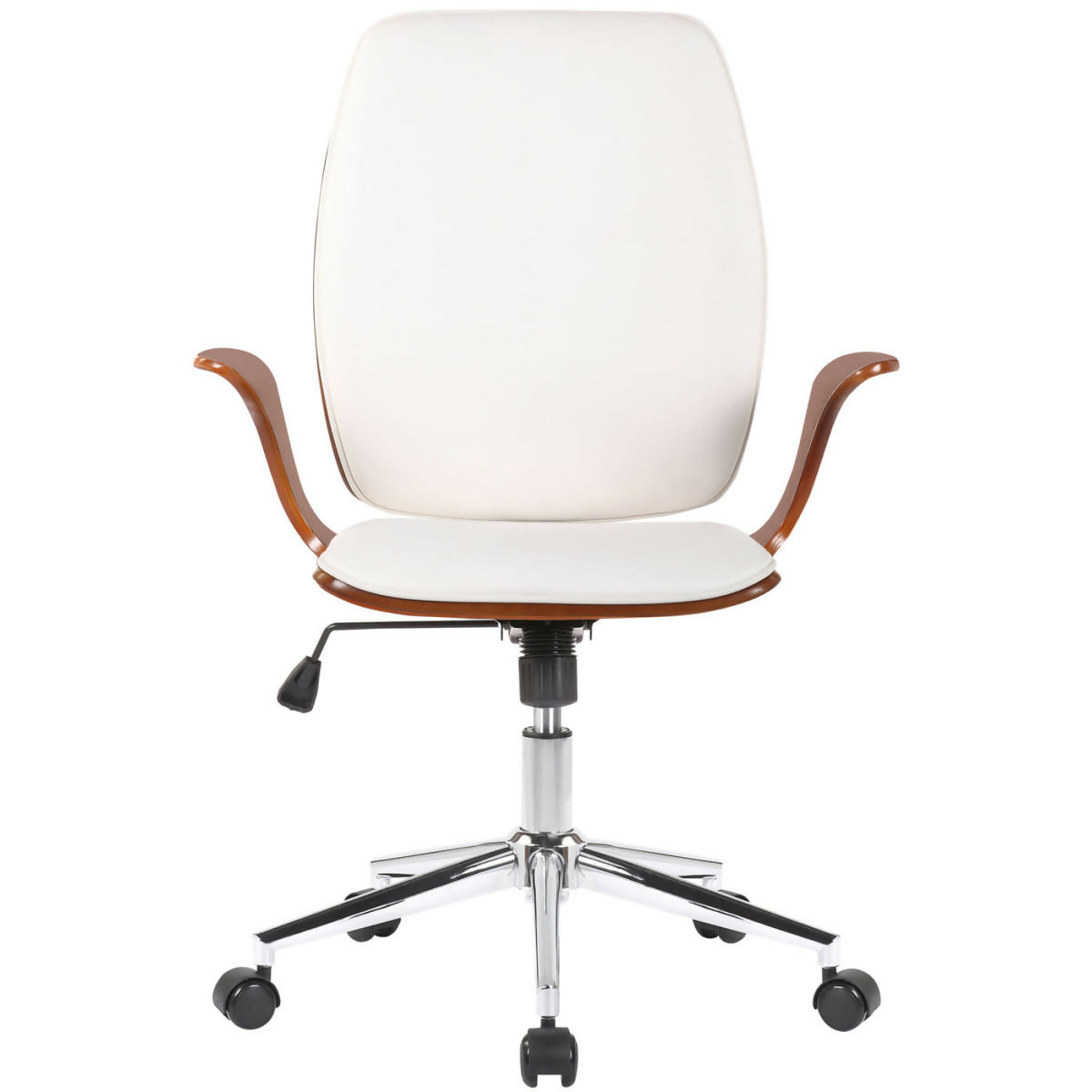 Burbank office chair - Walnut - White - 0