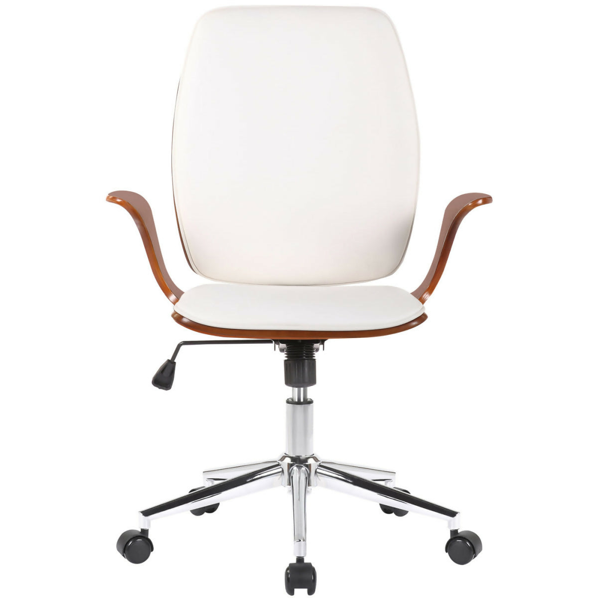 Burbank office chair - Walnut - White