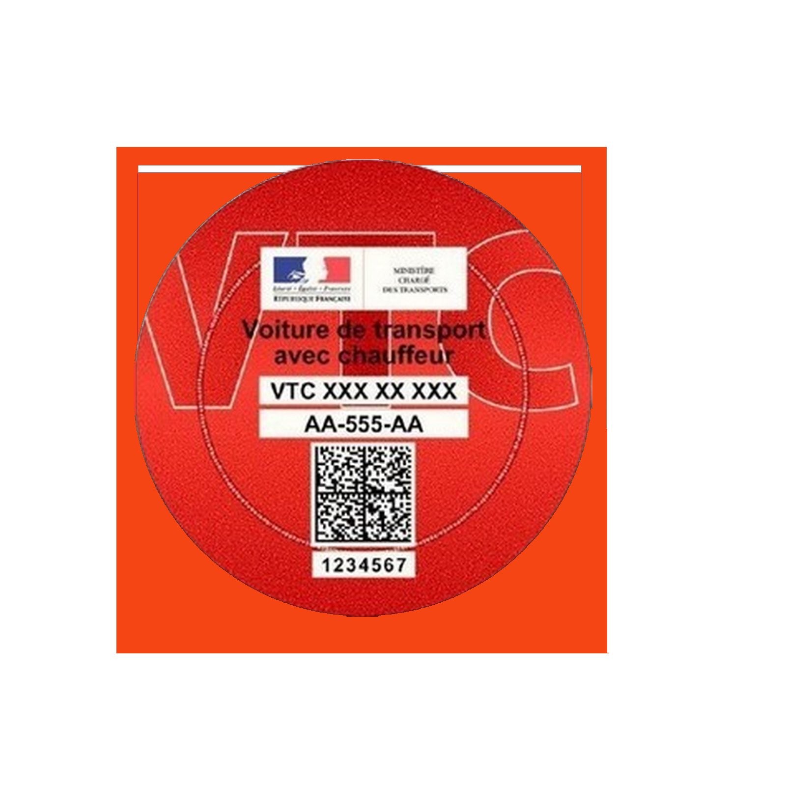 Macaron VTC Pochette pare-brise clicktofournisseur.com