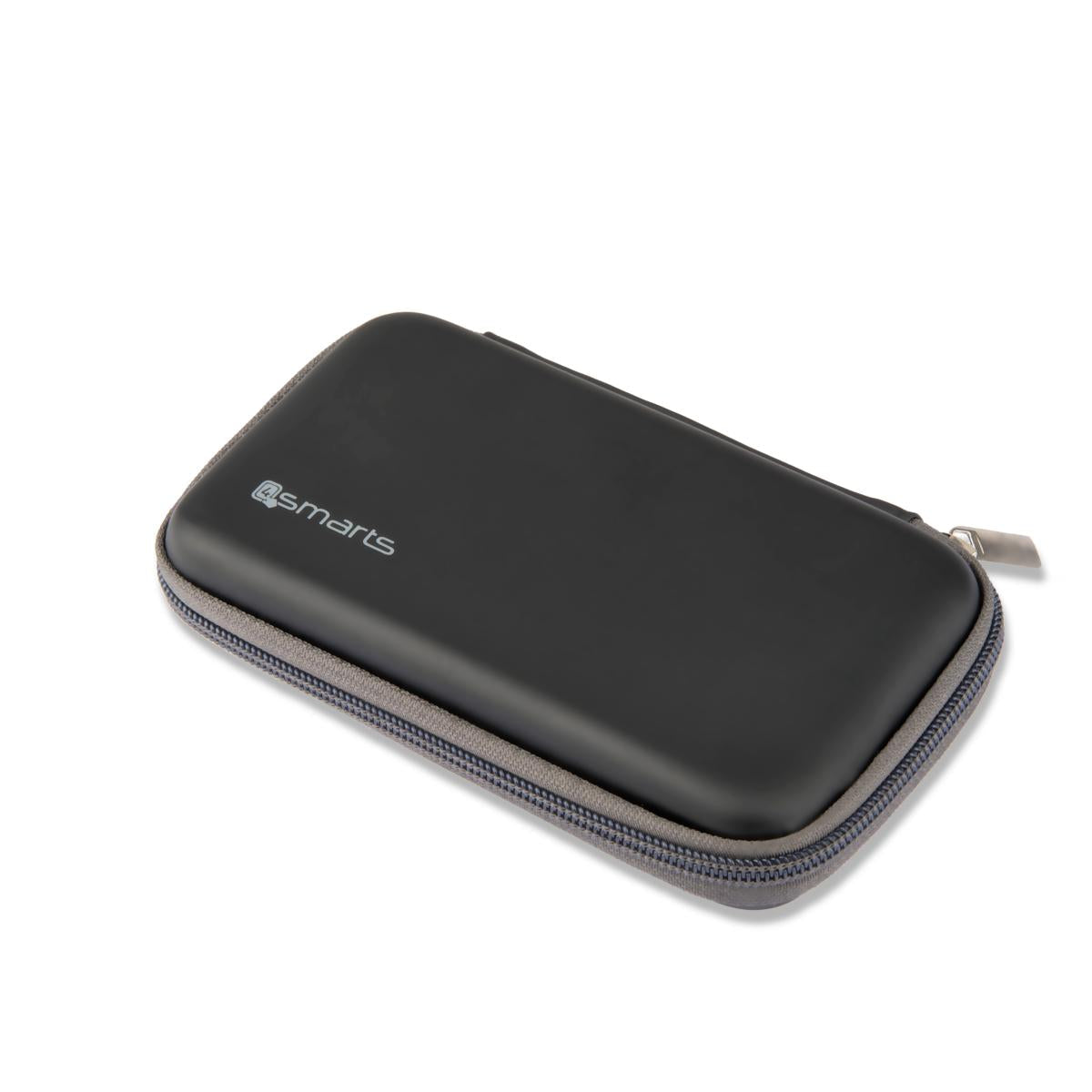 Mini boite de rangement rigide noir pour câble data ecouteurs chargeur kit piéton bracelet connecté - Clicktofournisseur.com