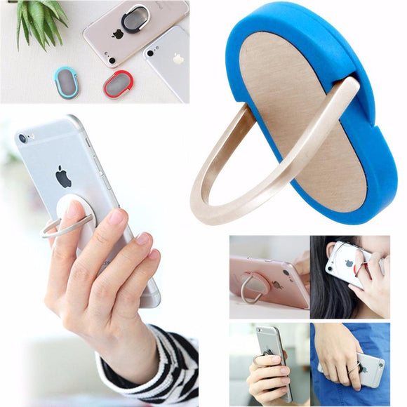 Mini support universel tous smartphones magnétique 360 ring bleu anneau doigt - Clicktofournisseur.com