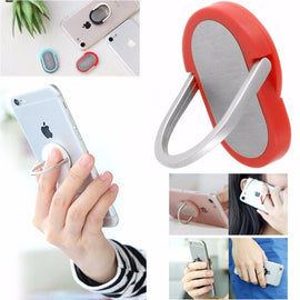Mini support universel tous smartphones magnétique 360 ring rouge anneau doigt - Clicktofournisseur.com
