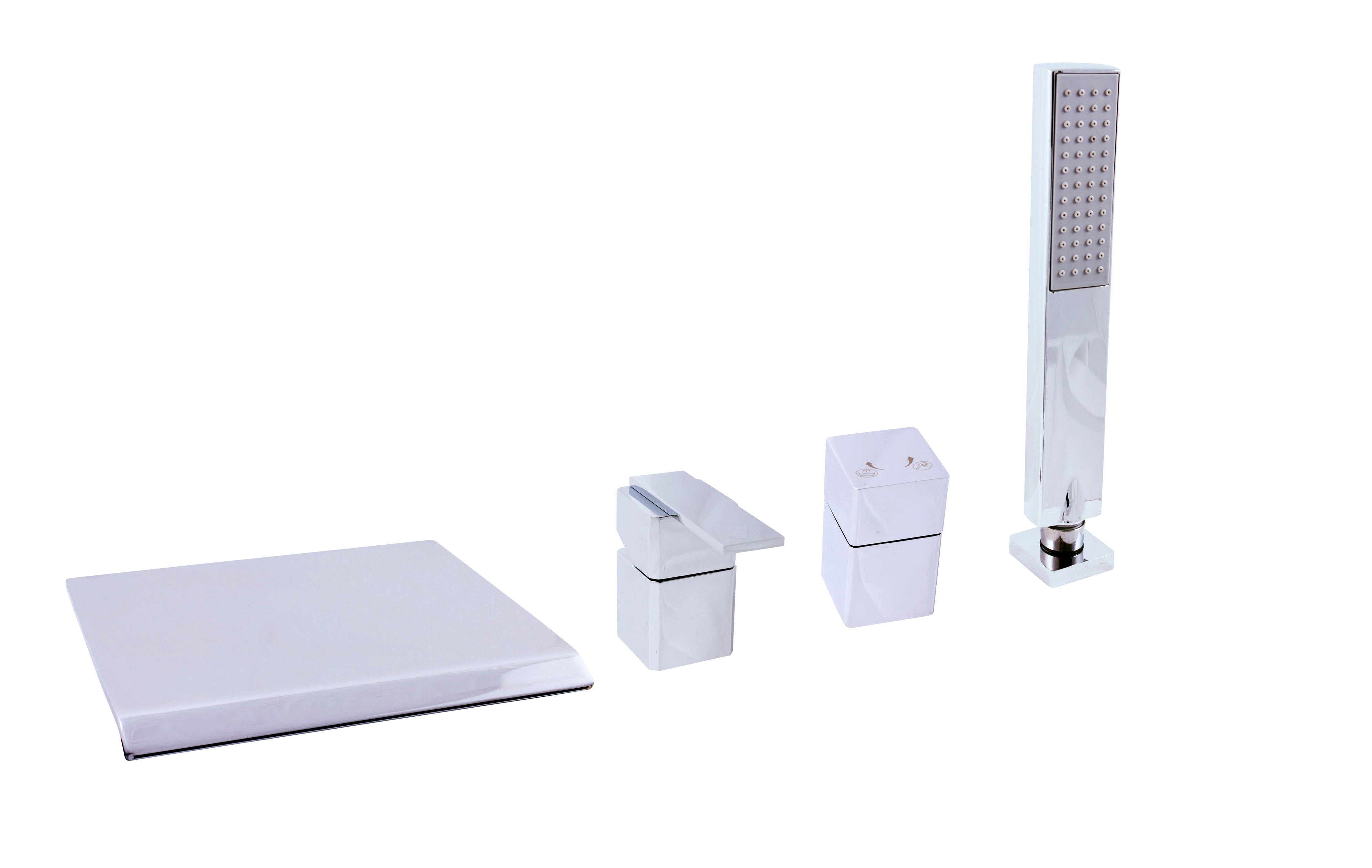 Mitigeur baignoire 4 trous lira en chrome - Clicktofournisseur.com
