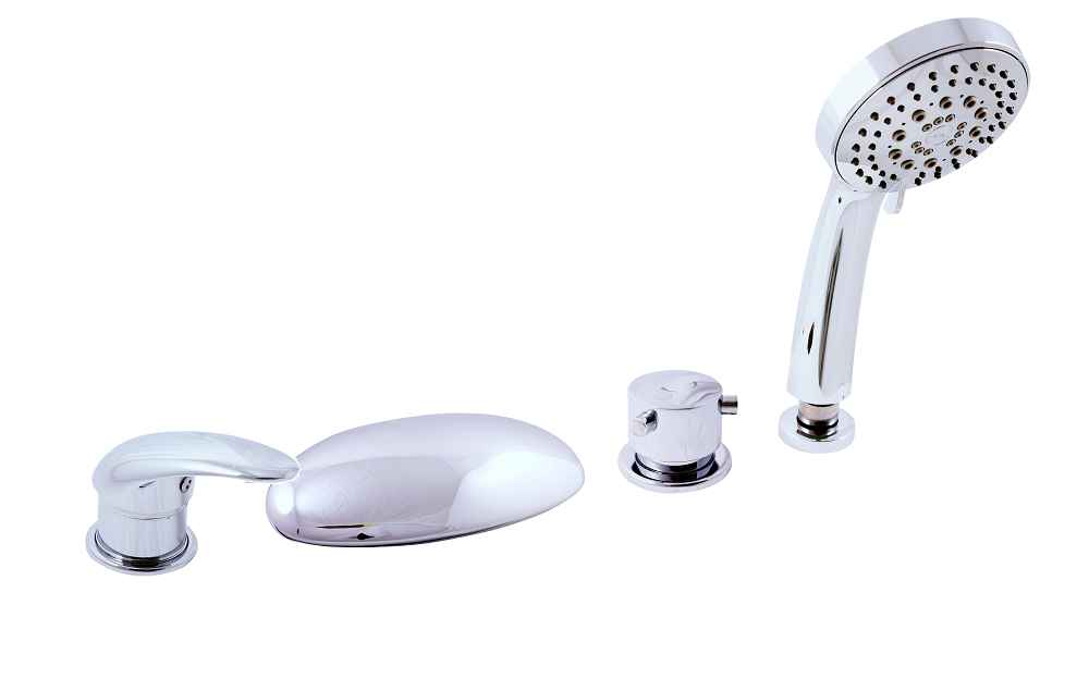 Mitigeur baignoire DANUBE 4 trous avec cascade