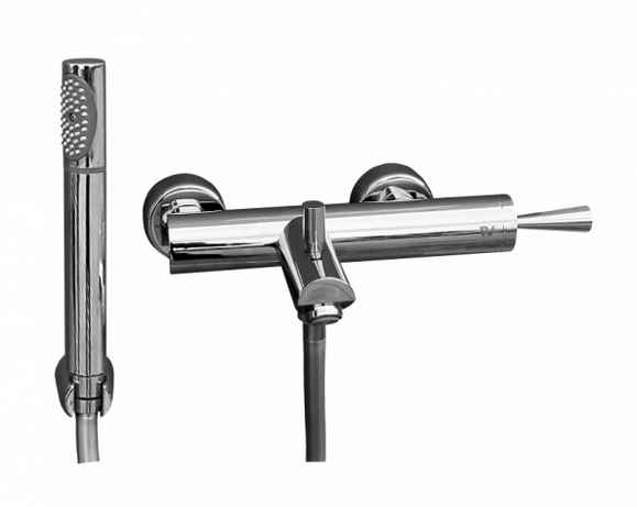Mitigeur baignoire seina joystic en chrome avec douchette - Clicktofournisseur.com