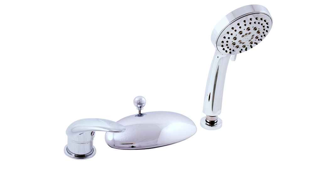 Mitigeur baignoire à cascade danube 3 trous avec inverseur - Clicktofournisseur.com