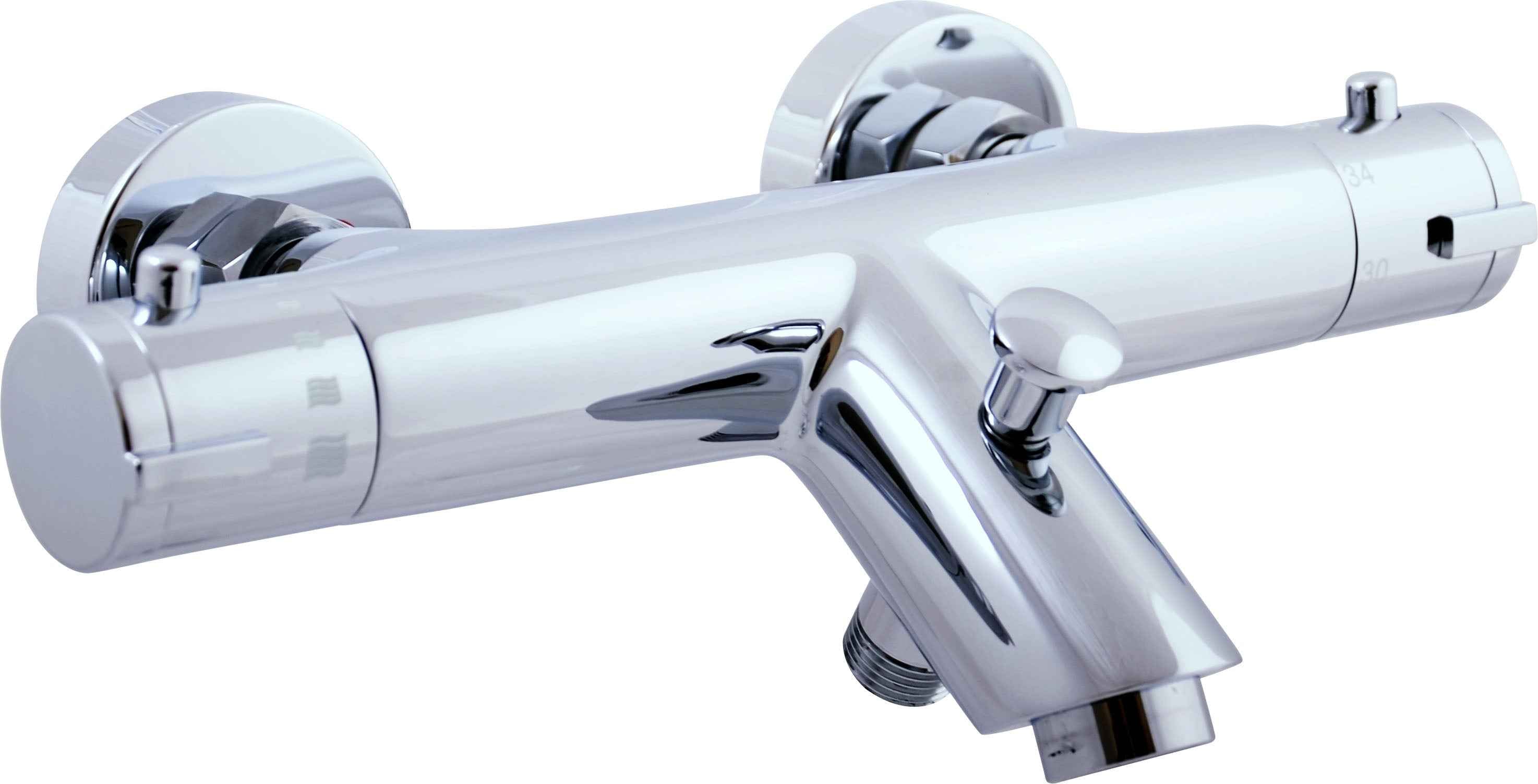 Mitigeur baignoire thermostatique en chrome - Clicktofournisseur.com