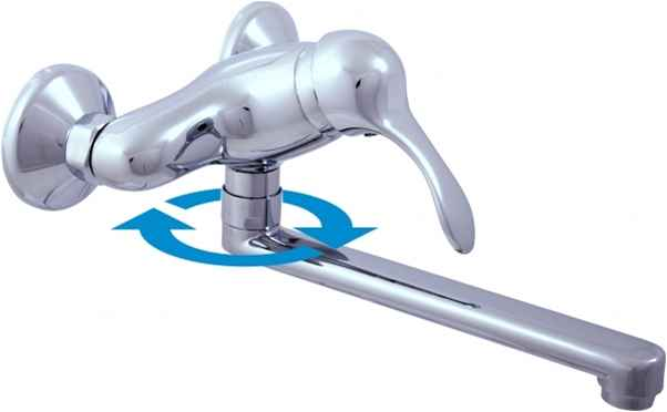 Mitigeur évier LABE mural pivotant clicktofournisseur.com