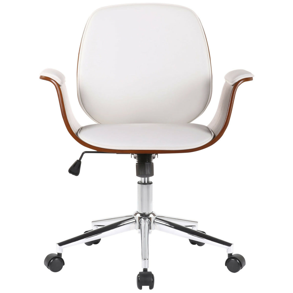 Fauteuil de bureau Kemberg - Noyer - Blanc - 0