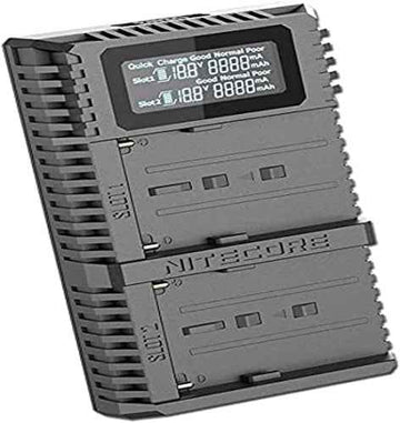 Ecost Customer Return Nitecore USN3PRO Dual-Slot USB Charger for Sony Camera Batteries