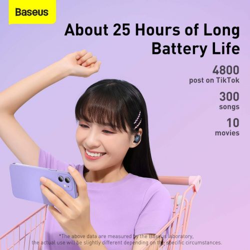 Écouteurs Bluetooth Baseus Bowie E2 BT 5.2, synchronisation AV TWS, faible latence, IP55, noir (NGTW090001)