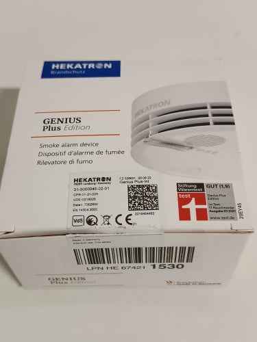 Détecteur de fumée Hekatron Genius Plus Edition avec batterie de 10 ans (retour client Ecost) – Vainqueur du test