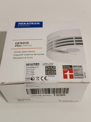 Détecteur de fumée Hekatron Genius Plus Edition avec batterie de 10 ans (retour client Ecost) – Vainqueur du test