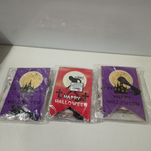 Ecost Qpout 5pcs Halloween Collection Banner Hanging Decorations Paper Hanging for Children Indoor O