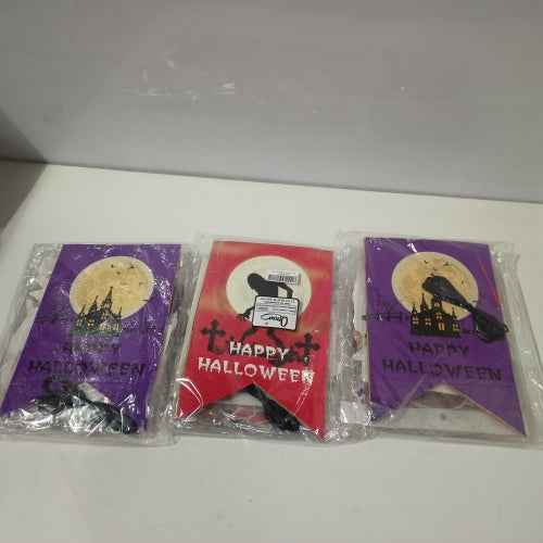 Ecost Qpout 5pcs Halloween Collection Banner Hanging Decorations Paper Hanging for Children Indoor O