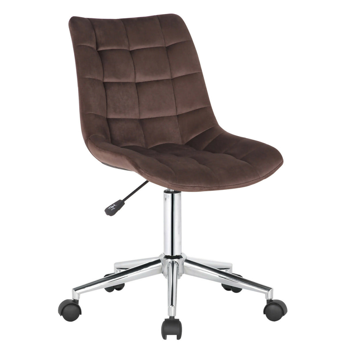 Chaise de bureau Medford - velours Marron