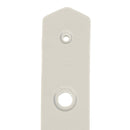 2 poignées de porte ROSAE, Verrou de condamnation pour salles de bain/WC, Porcelaine de Limoges, Finition coude doré, Entraxe standard 195 mm