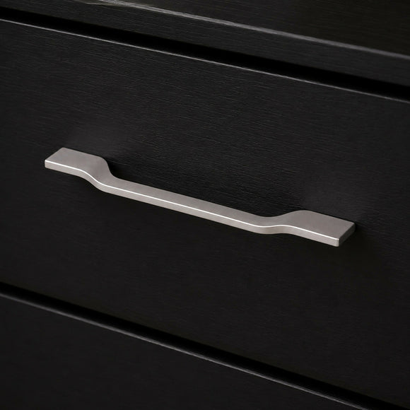 Poignée de meuble ARNO, Finition zamak nickel mat bi-entraxe 172-192 mm