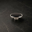 Bouton de meuble STARK, Finition nickel brillant & céramique noire-3