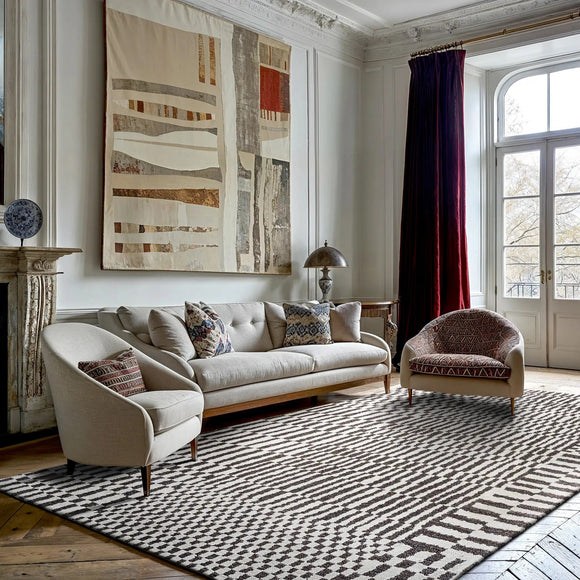 Tapis tissé plat moderne BERBER STRUCTURES