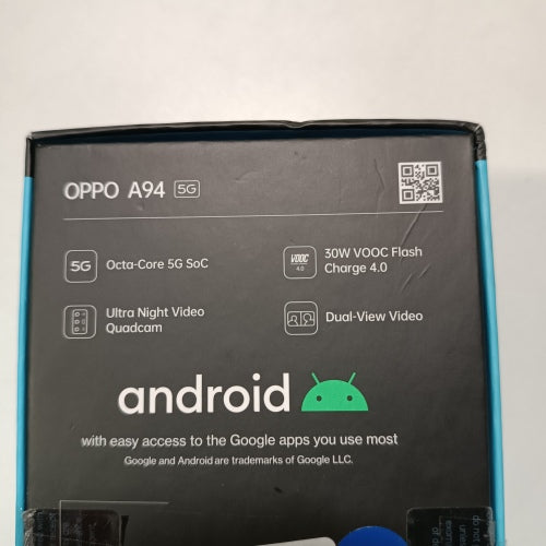 Ecost customer return Oppo A94, Smartphone 5G unlocked, 5G mobile phone, 128 GB of storage 8 GB of R