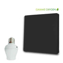 Kit interrupteur sans fil et sans pile - adaptateur douille à vis radio - OXYGEN 11 - E27 Black Series