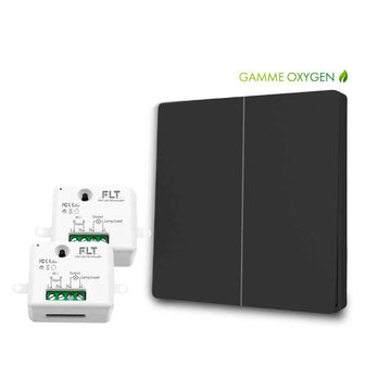 Kit interrupteur sans fil et sans pile - Bouton Double Allumage - OXYGEN 12 Black Series